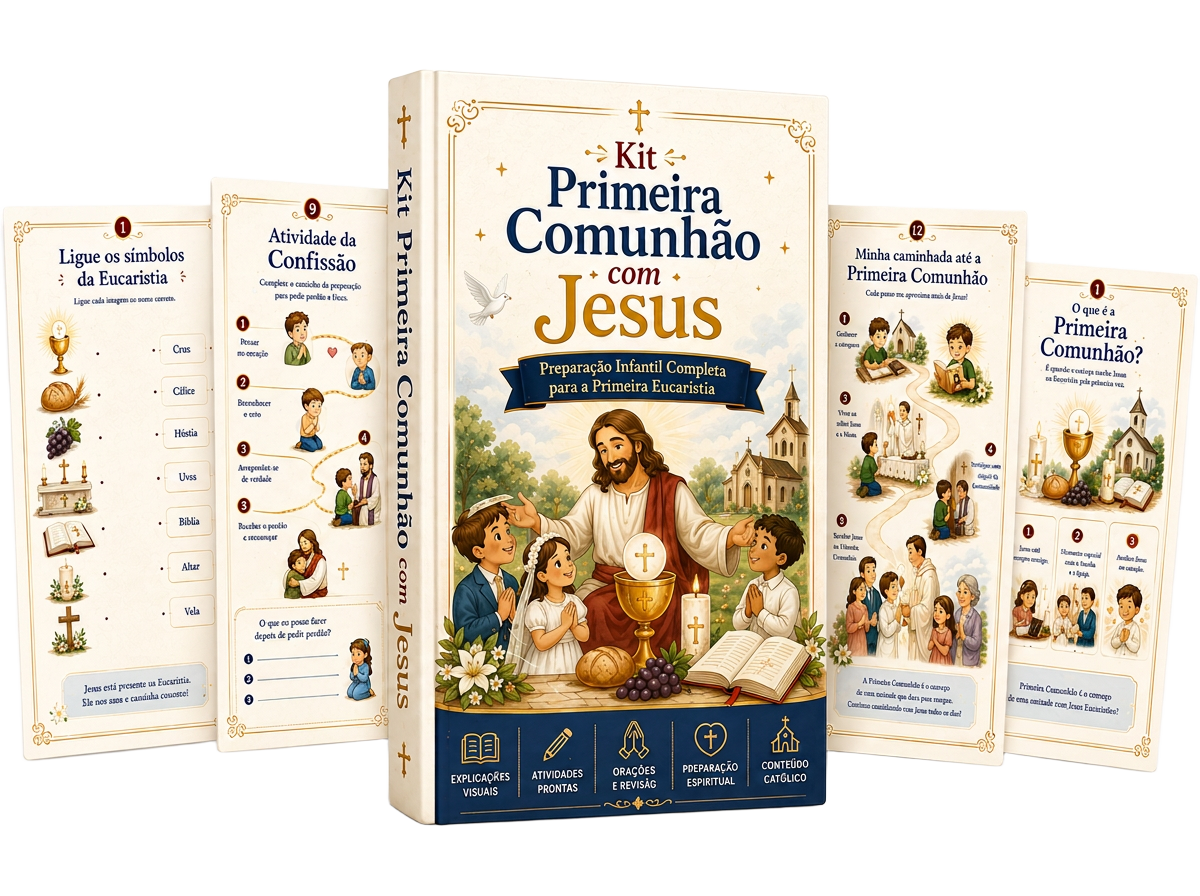 Kit Católico Infantil — Capa e páginas internas