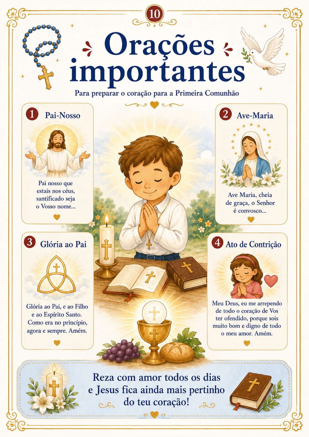 Orações importantes para preparar o coração